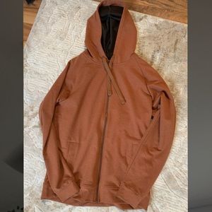 Oversized Light Zip-up Hoodie, Copper Brown (M)